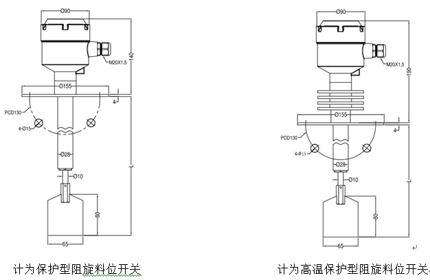 保護型阻旋料位開關應用中的優(yōu)勢和特點