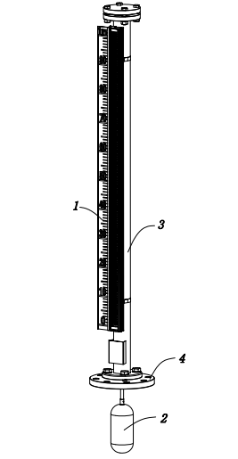 頂裝磁翻板液位計的結(jié)構(gòu)（附圖）